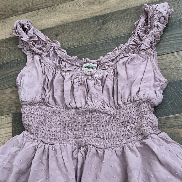 Urban Outfitters Rosie smocked tiered ruffle romper in lilac size medium - Picture 8 of 12